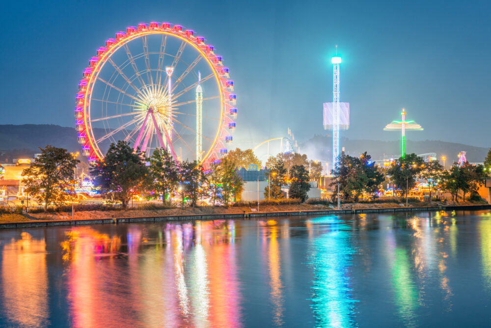 Stuttgart Fluss Riesenrad