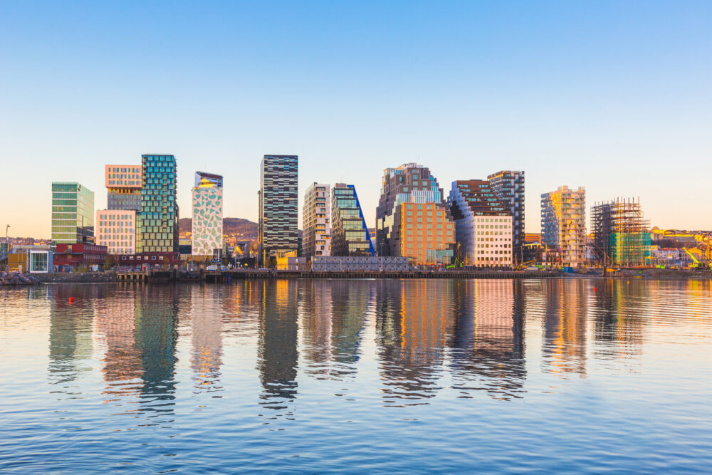 Norwegen Oslo Skyline