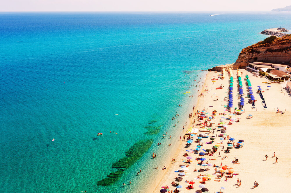 Italien Kalabrien Tropea Stadtstrand