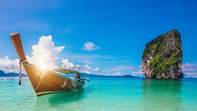 Thailand Krabi Boot Fels