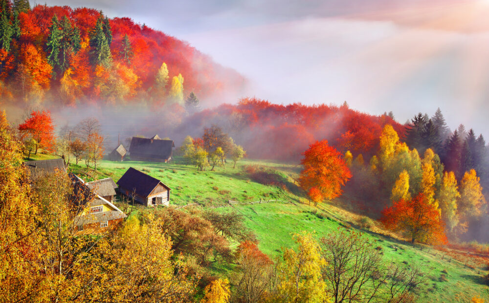 Ukraine Herbst Haus