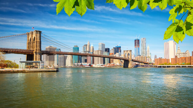 USA New York Brooklyn Bridge Manhattan