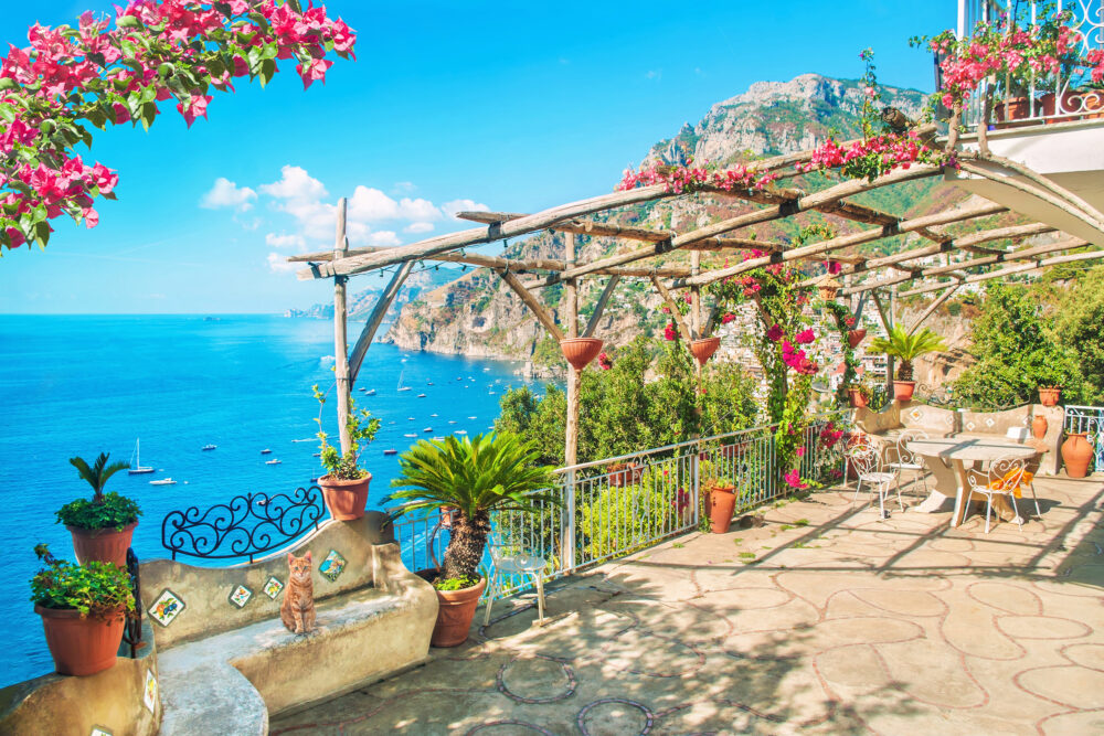 Italien Amalfi Positano Terrasse