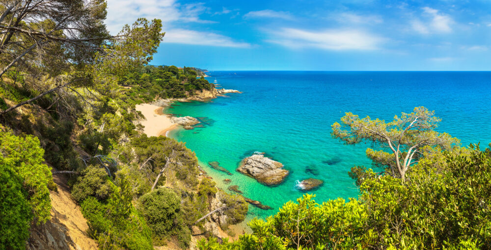 Spanien Costa Brava Lloret de Mar Felsen