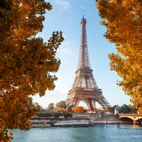 Frankreich Paris Eiffelturm Herbst