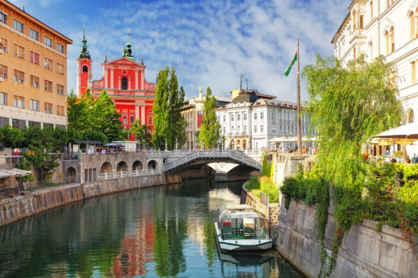 Slowenien Ljubljana Fluss