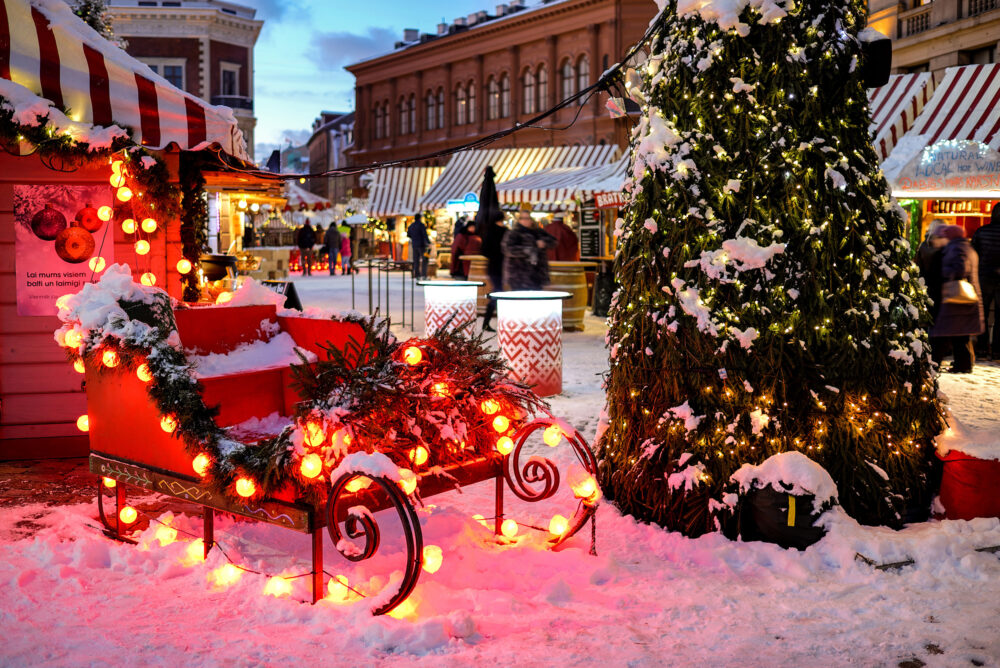 Lettland Riga Weihnachtsmarkt