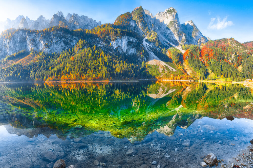 Österreich Gosausee Herbst bunt