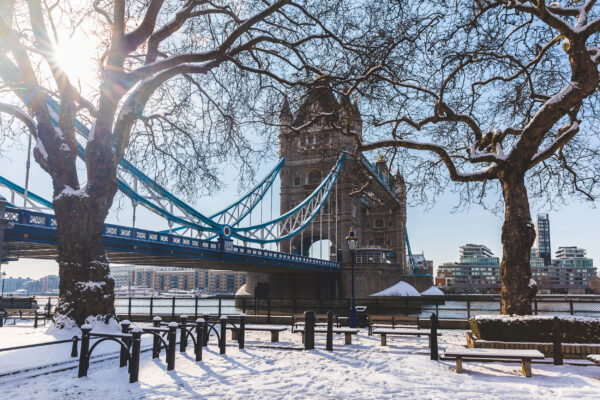 England Tower Bridge Schneelandschaft