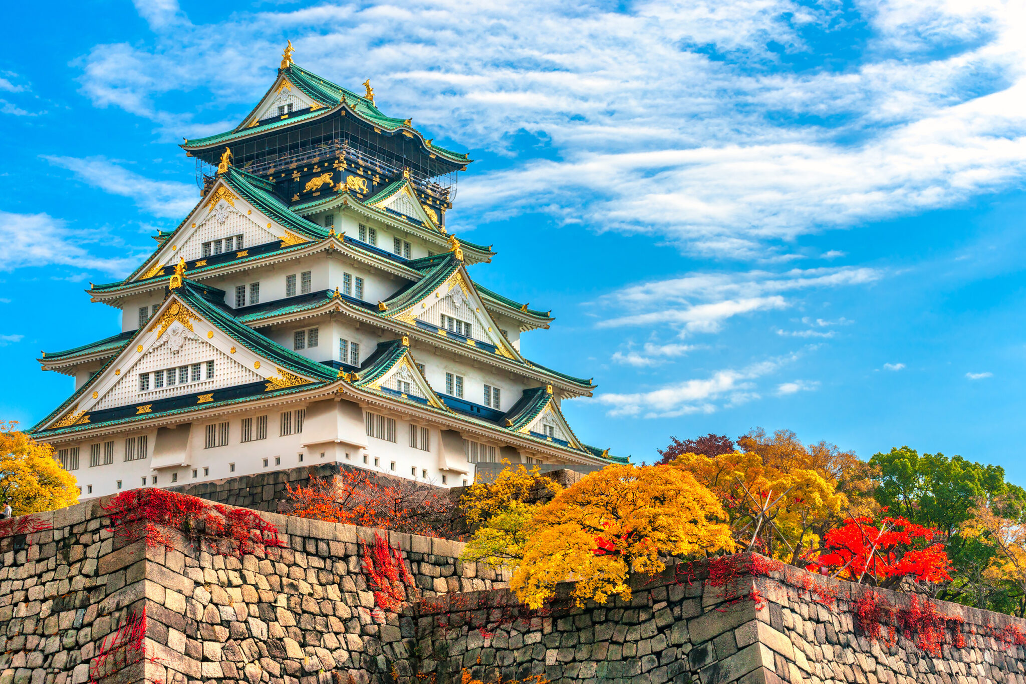 Japan японский. Замок Хидэёси в Осаке. Замок Осака в Японии. Осакский замок, Осака, Япония. Замок самураев в Осаке.