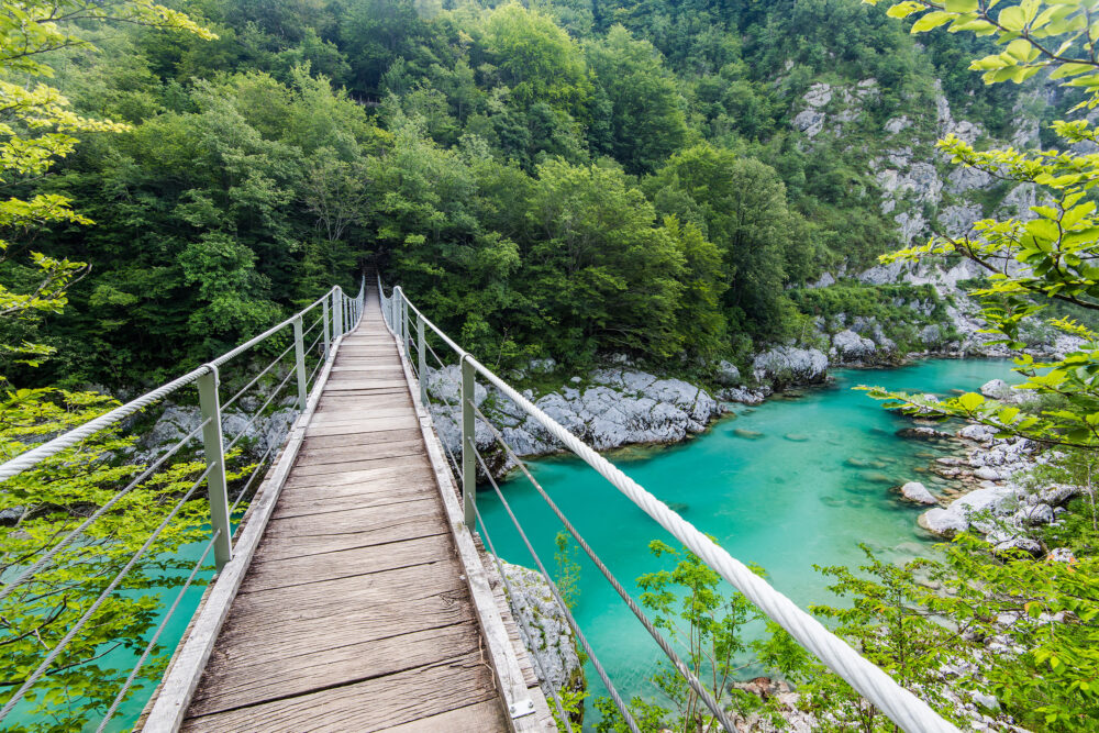 Slowenien Soca Brücke