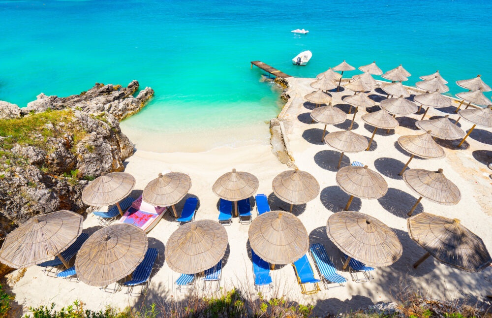 Albanien Ksamil Beach Overview