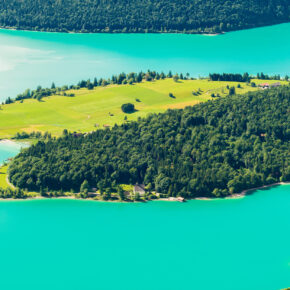 Deutschland Bayern Walchensee Landzunge