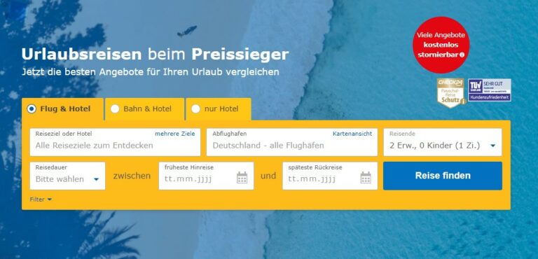 CHECK24 Urlaub: Informationen, Erfahrungen & Deals | Urlaubstracker