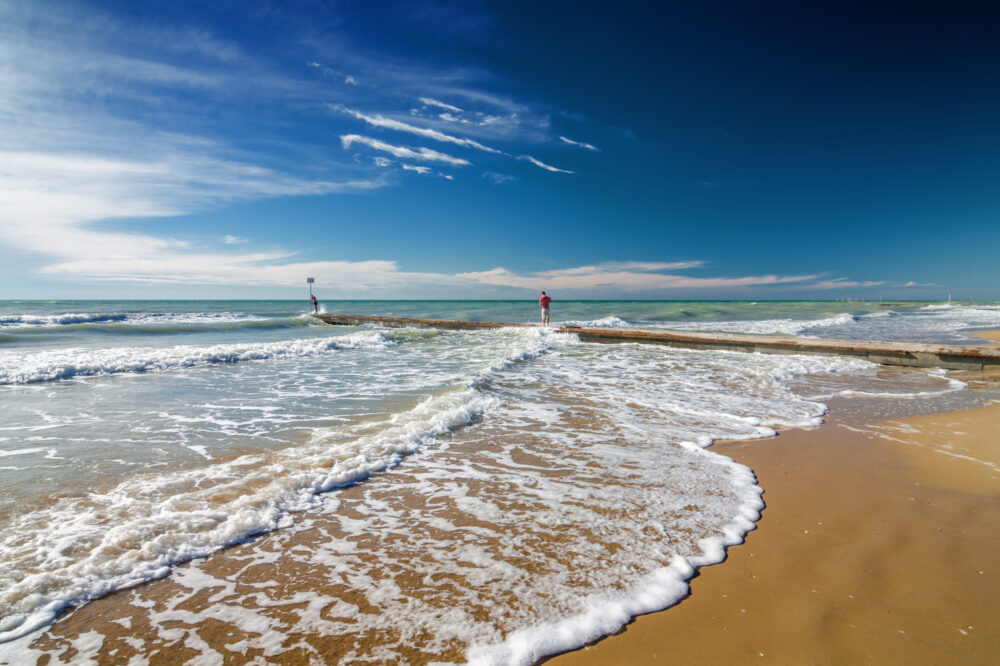 Waves,On,The,Beach,Of,Lido,Di,Jesolo,Near,Venice,