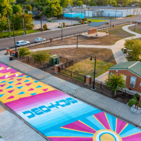 baytown - asphalt art at ashbel street