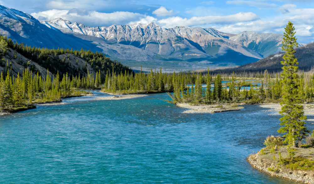 Saskatchewan,River,-,A,Spring,Evening,View,Of,Colorful,Saskatchewan