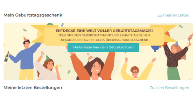 Geburtstagsgeschenk für Bestandskunden von MEINFOTO