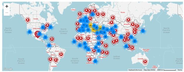 Routenplan Turkish Airlines 2024