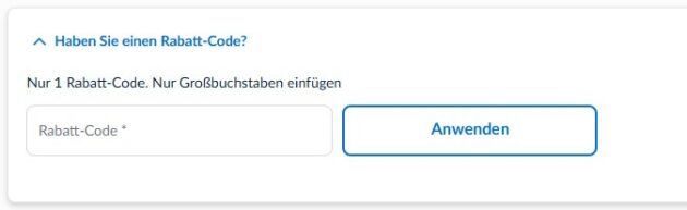 In diesem Gutscheinfeld wird ein ITA Airways Rabattcode eingefügt.